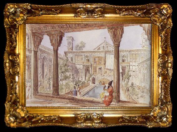 framed  Jean-Paul Laurens Palace of the French Mission in Teheran, ta009-2
